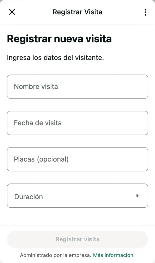 Inicio del flujo de visita