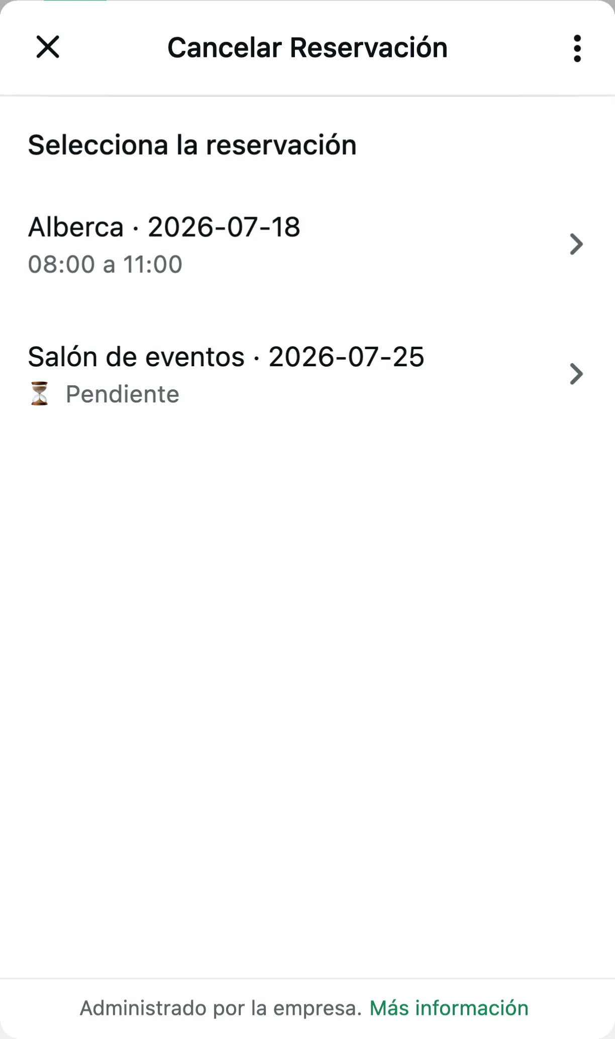 Mis reservaciones