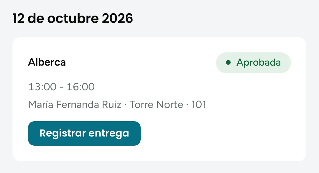 Registrar entrega (check-in)