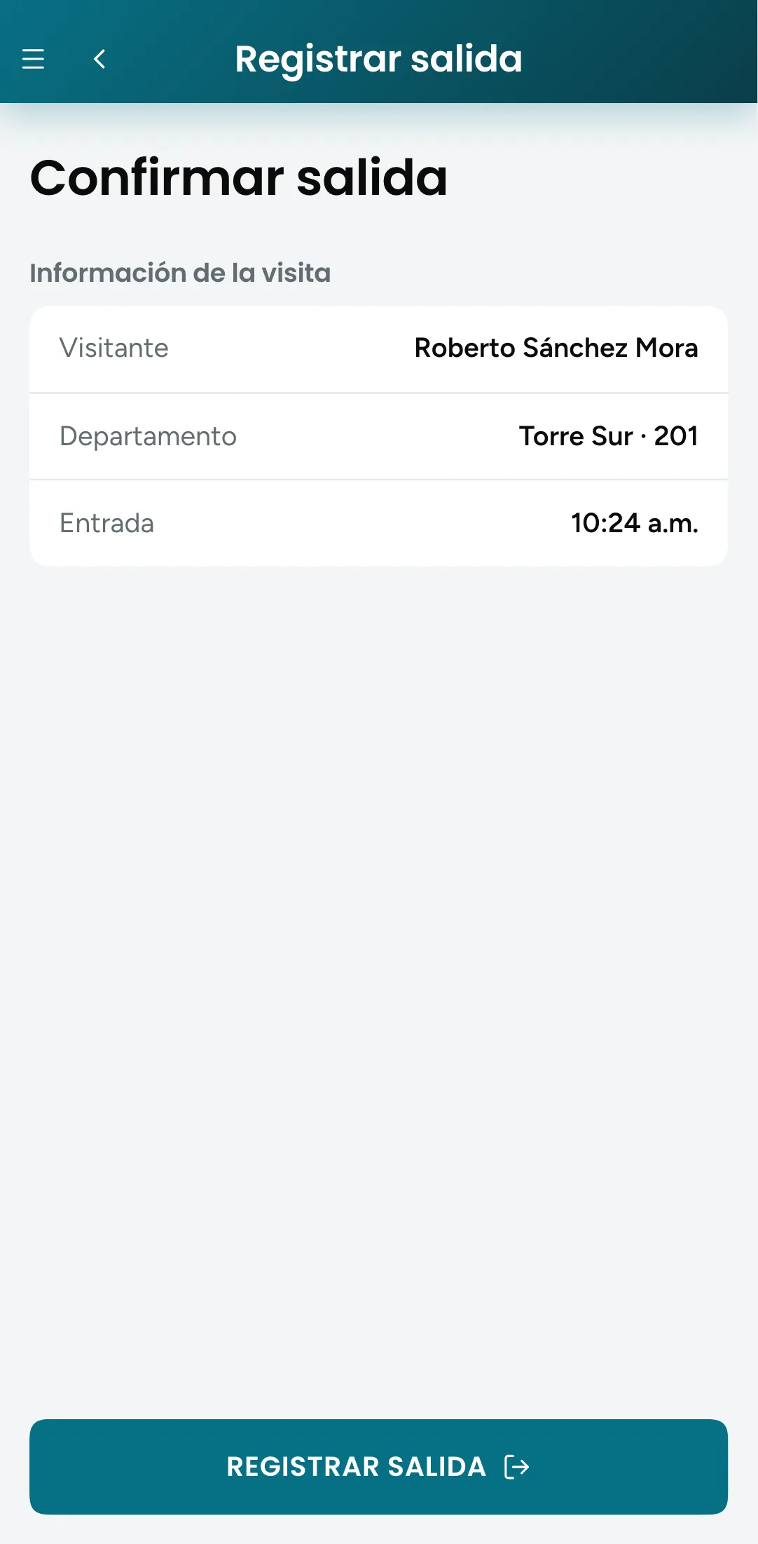 Confirmar salida